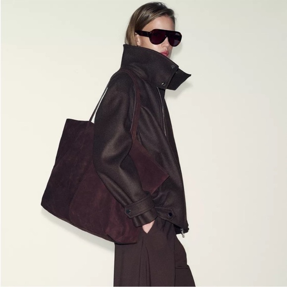 Zara Jackets & Blazers - Zara wool blend bomber with high neck